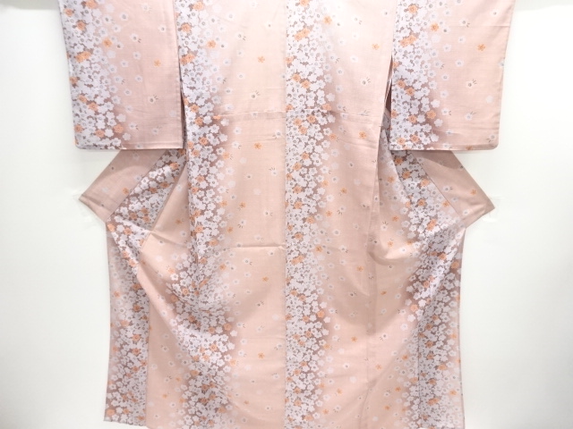 JAPANESE KIMONO / RED PLUM / CHERRY BLOSSOM PATTERN KOMON